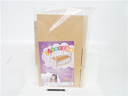 *ŁÓŻECZKO DLA LALEK, 50x30x28 cm, drew., skład.