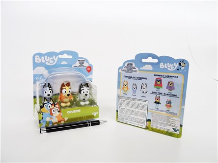 *BLUEY - figurki zest.,3 Pak,  Kuzyni Pieski, 3+