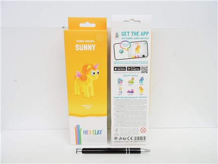 HEY CLAY, masa plast., fig, JEDNOROŻCE SUNNY, 3pak