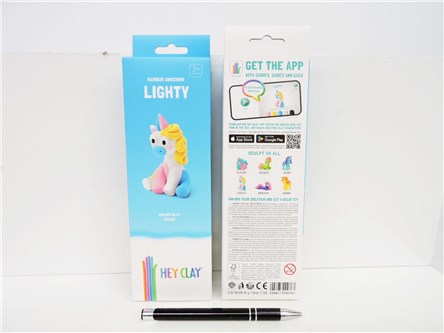 HEY CLAY, masa plast., fig, JEDNOROŻCE LIGHT, 3pak