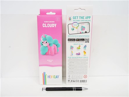HEY CLAY, masa plast., fig, JEDNOROŻCE CLOUDY,3pak