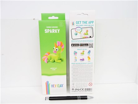 HEY CLAY, masa plast., fig, JEDNOROŻCE SPARKY,3pak