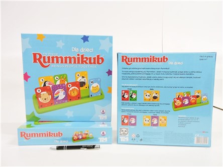 *GRA RUMMIKUB, lemada, DLA DZIECI, edu., wiek 4-7