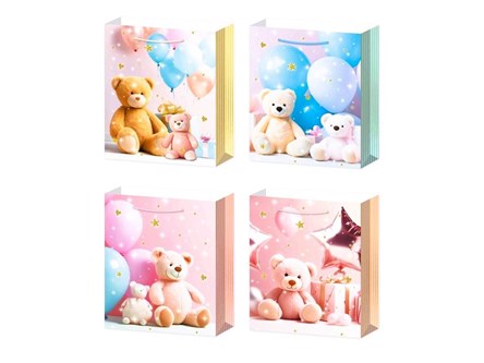 AST. TORBA x 12 PREZENT. 32x26x10 cm, misie