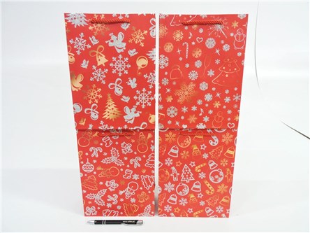 AST. TORBA x 12 PREZENT. 32x26x10 cm czer. ozdoby