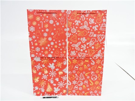 AST. TORBA x 12 PREZENT. 32x26x10 cm czer. ozdoby