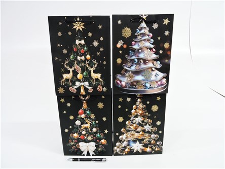 AST. TORBA x 12 PREZENT. 32x26x10 cm choinka czar.