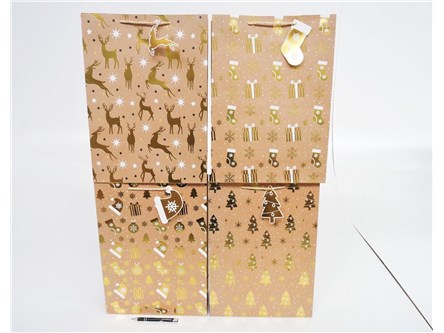 AST. TORBA x 12 PREZENT. 40x32x12 brąz z zawieszką