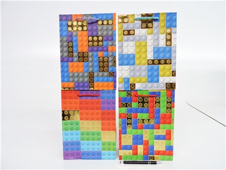 AST. TORBA x 12 PREZENT. klocki, 24x20x10 cm