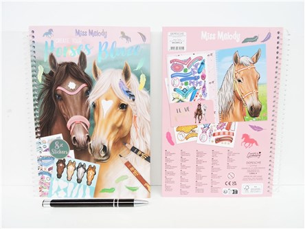 KSIĄZ. TOP MODEL KOLOROWANKA HORSES, naklej.