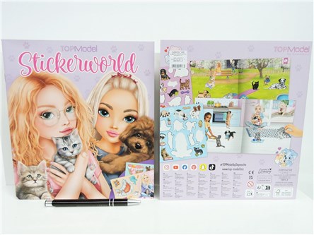 *KSIĄŻ. TOP MODEL ZESTAW NAKLEJEK, kitty/doggy