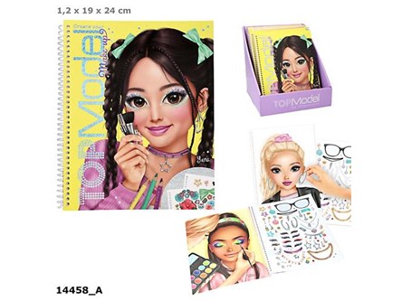 SZKICOWNIK MAKE UP TOPMODEL Z NAKLEJKAMI
