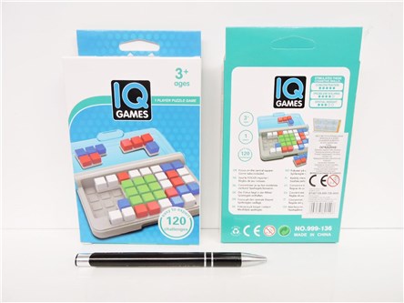 GRA LOGICZNA, 17x10x3 cm, kwadraty,          kart.