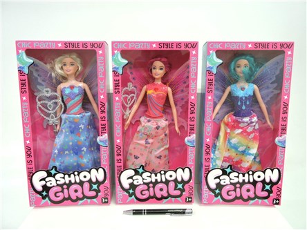 AST. LALKA wróżka w sukni, 33x16x5 cm,       kart.