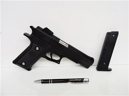 PISTOLET na kulki, 22x14 cm, czarny,          fol.
