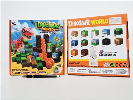 KLOCKI MAGNETYCZNE DINO 100 el.