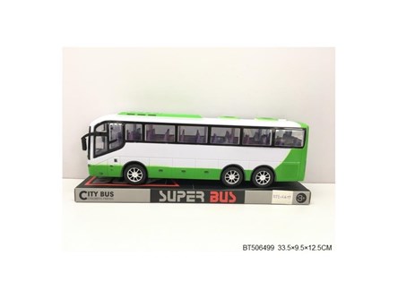 AUTOBUS Z NAPĘDEM zielony pod kloszem