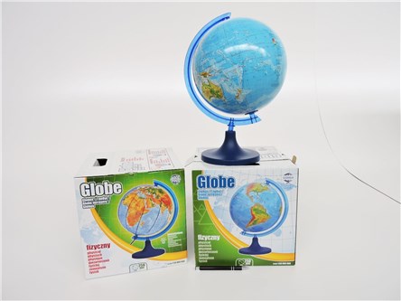 *GLOBUS 250mm., fizyczny, 38 cm,pods. plast., kart